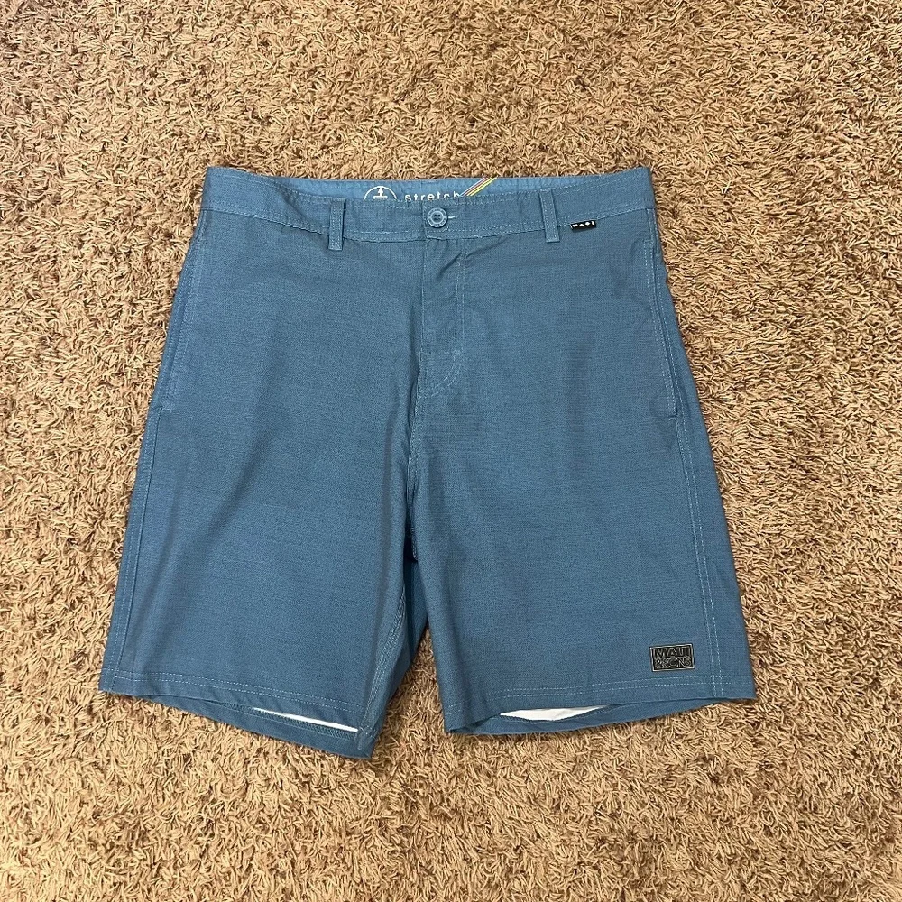 Maui & Sons Stretch Series Blue Hybrid Shorts Size 36 Performance Casual